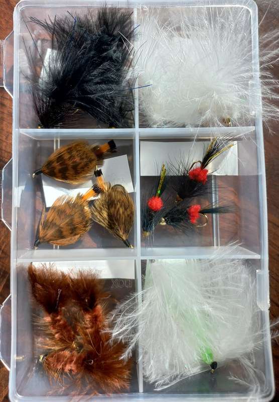 Fishing flies - box of 18 assorted flies