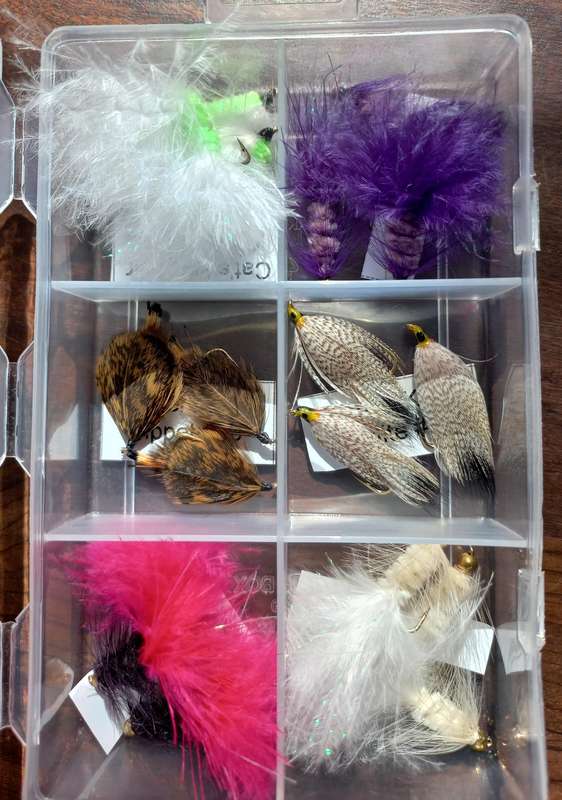 Fishing flies - box of 18 assorted flies