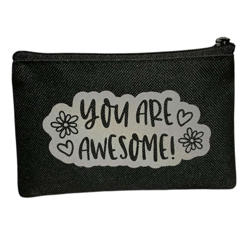 Birthday Money/Voucher Purse - Black with Reflective Print
