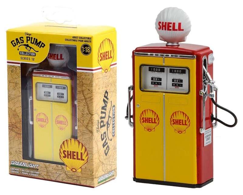 Greenlight  1:18 Vintage Gas Pump Series 12  1954 Tokheim 350 Twin Pump Shell Oil