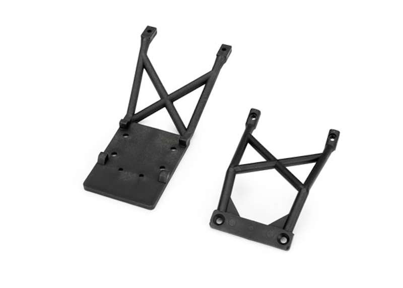 Traxxas - Skid plates, (front & rear) (black)