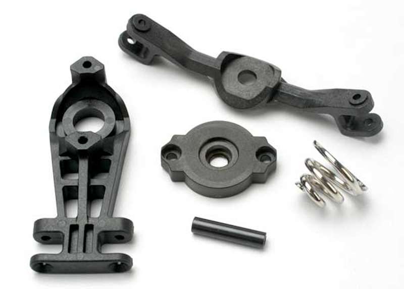 Traxxas - Steering arm (upper & lower)/ servo saver/ spring/ streering arm shaft