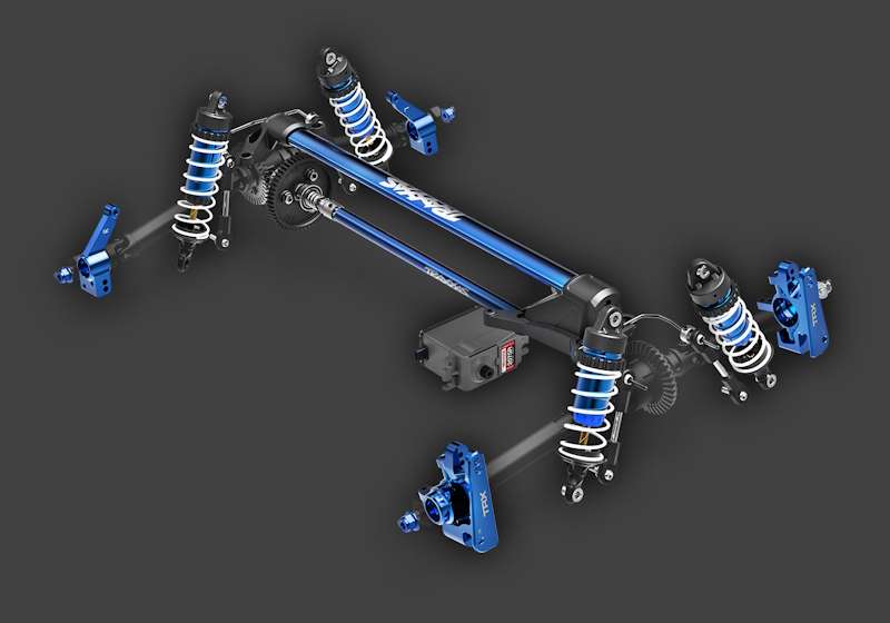 Traxxas  Rustler 4X4 Ultimate : 1/10 Scale Brushless Stadium Truck  Blue