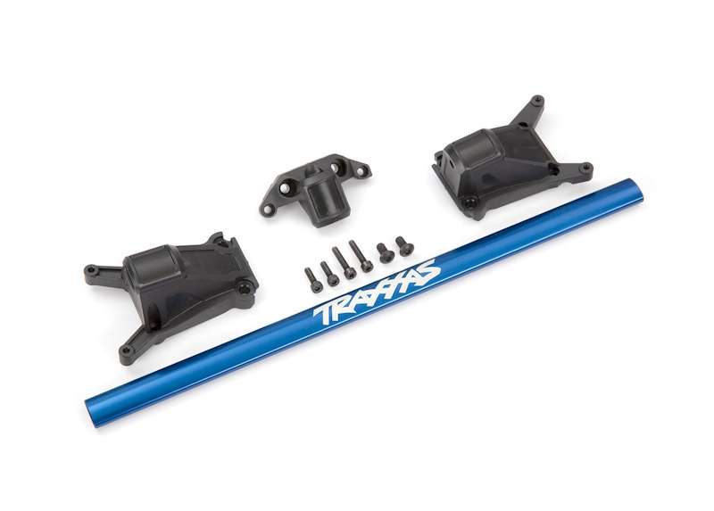 Traxxas - Chassis Brace Kit, blue ( fits, Rustler 4X4 or Slash 4X4 Models equipped with Low-CG chass