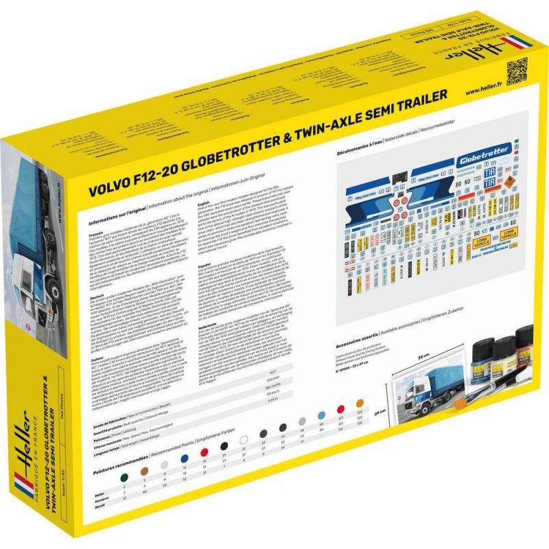 Heller  1:32 Volvo F12-20 Globetrotter & Twin-Axle Semi Trailer