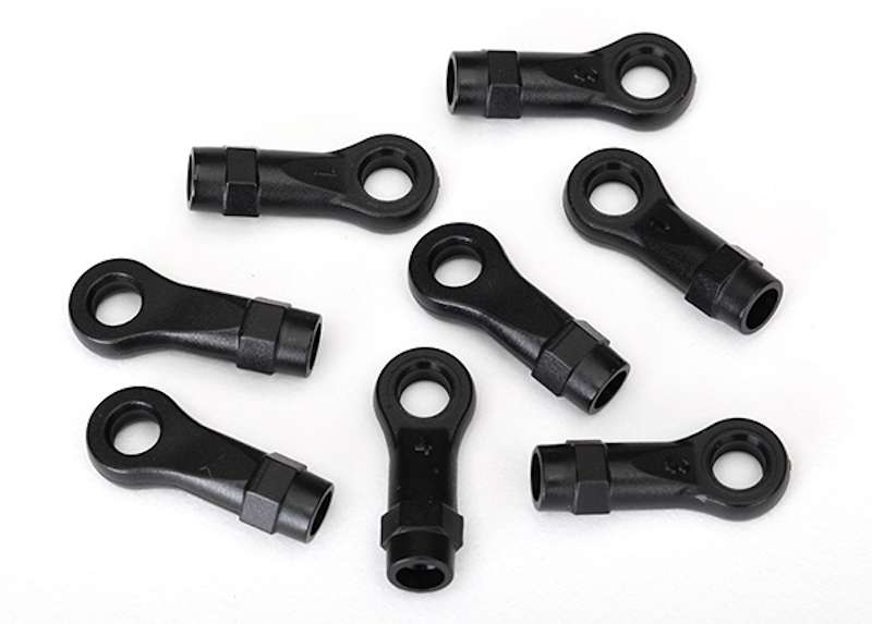 Traxxas - Rod ends, angled 10-degrees (8)