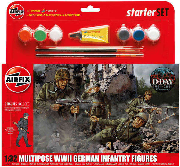 Airfix  1:32 WWII German Infantry Multipose Figures