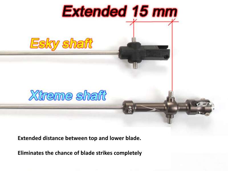 Xtreme - Extended Inner Shaft +15mm for Esky Big Lama
