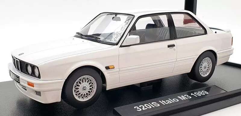 Die cast BMW 320iS (E30 Italo M3) year 1989 white 1:18 KK-Scale - SA's 325is