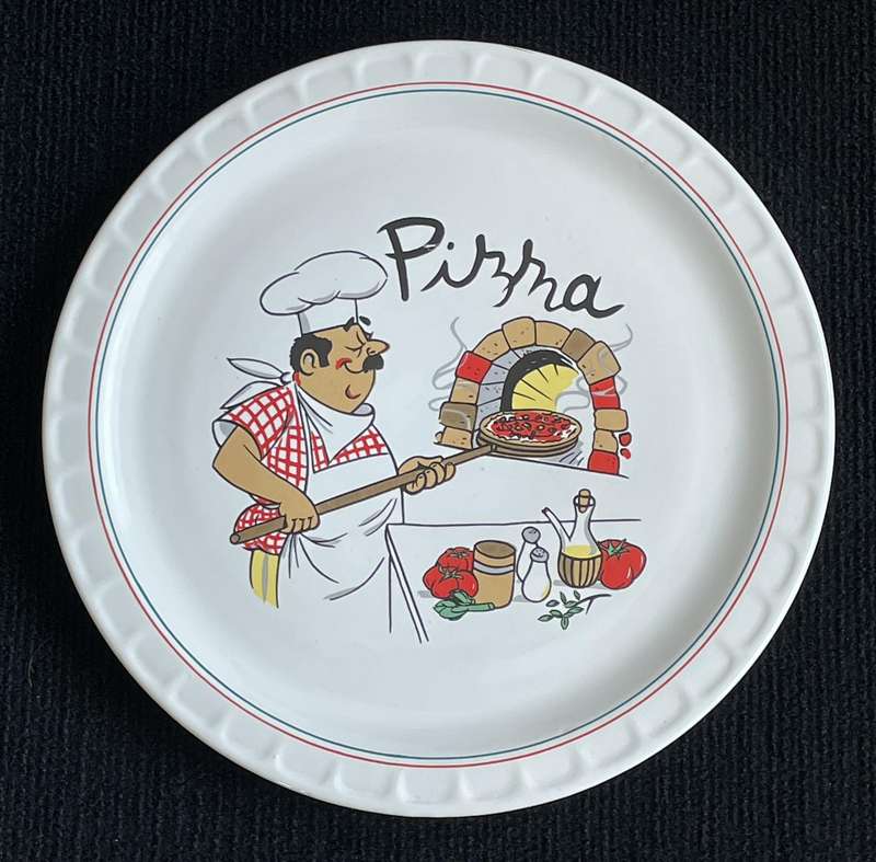 VINTAGE RETRO PIZZA SERVING PLATE 30.5CM