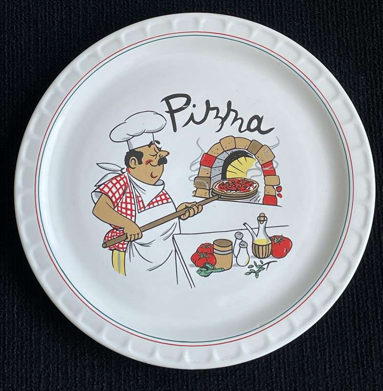 VINTAGE RETRO PIZZA SERVING PLATE 30.5CM