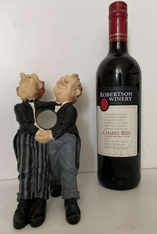 Vintage James the Butler and Friend Wine Bottle Holder 20cm