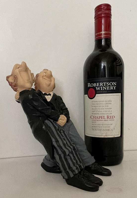 Vintage James the Butler and Friend Wine Bottle Holder 20cm