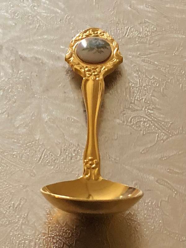 EETRITE 24 CARAT GOLD PLATED DISPLAY SUGAR SPOON