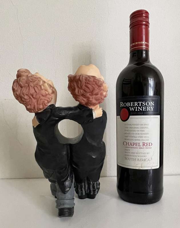Vintage James the Butler and Friend Wine Bottle Holder 20cm
