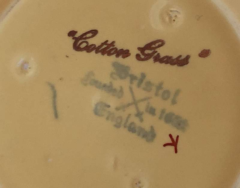 RARE POUNTNEY AND CO OF BRISTOL "COTTON GRASS" BOWL