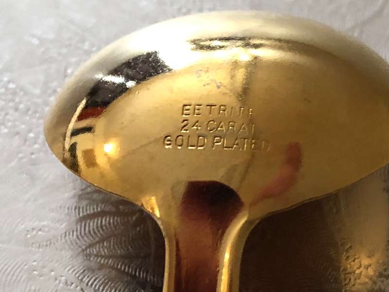 EETRITE 24 CARAT GOLD PLATED DISPLAY SUGAR SPOON