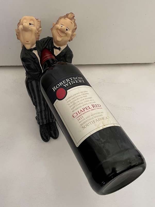 Vintage James the Butler and Friend Wine Bottle Holder 20cm