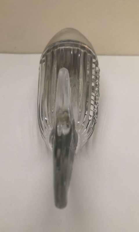 RARE VINTAGE NUSS WAL (NUT WHALE) GERMAN GLASS FISH NUT DISPENSER IN EXCELLENT CONDITION