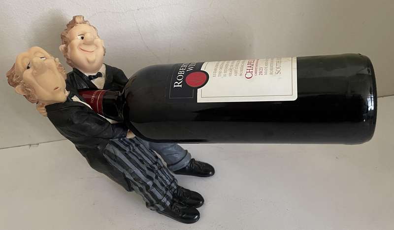 Vintage James the Butler and Friend Wine Bottle Holder 20cm
