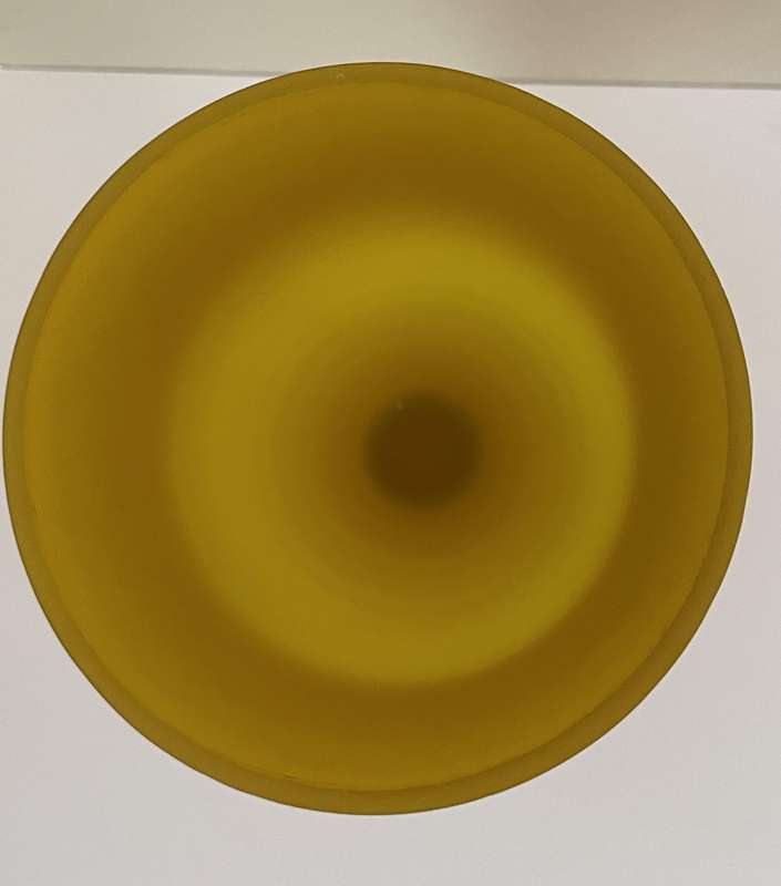 YELLOW STUDIO FROSTED GLASS GOBLET VASE
