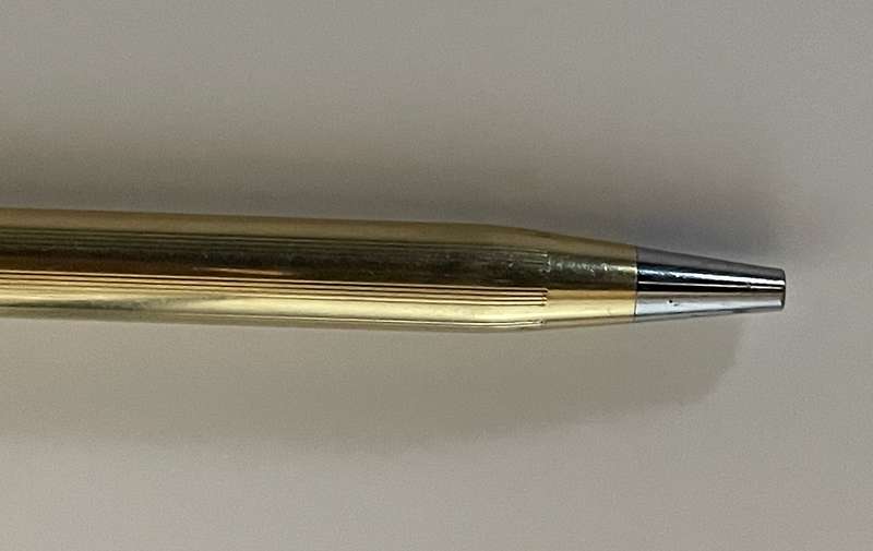 VINTAGE CROSS 1/20 12KT GOLD PLATED ROLLER BALL POINT PEN MADE IN USA