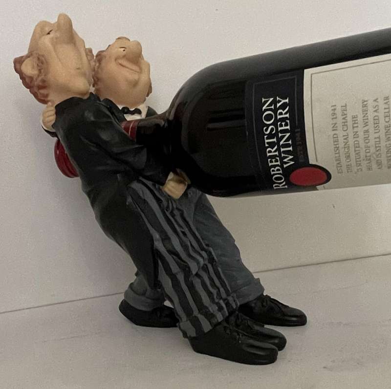 Vintage James the Butler and Friend Wine Bottle Holder 20cm