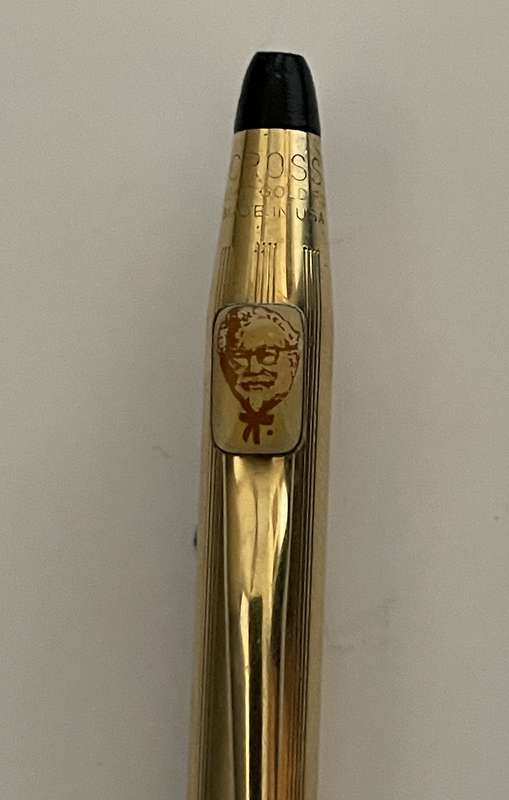 VINTAGE CROSS 1/20 12KT GOLD PLATED ROLLER BALL POINT PEN MADE IN USA