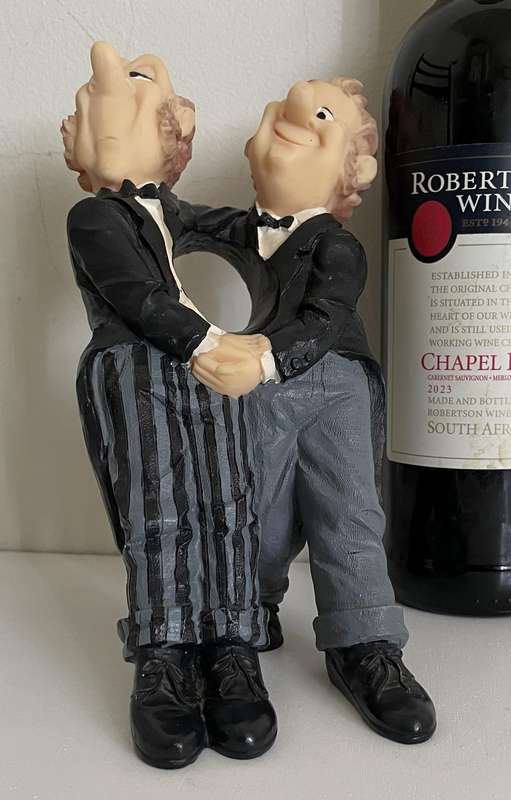 Vintage James the Butler and Friend Wine Bottle Holder 20cm