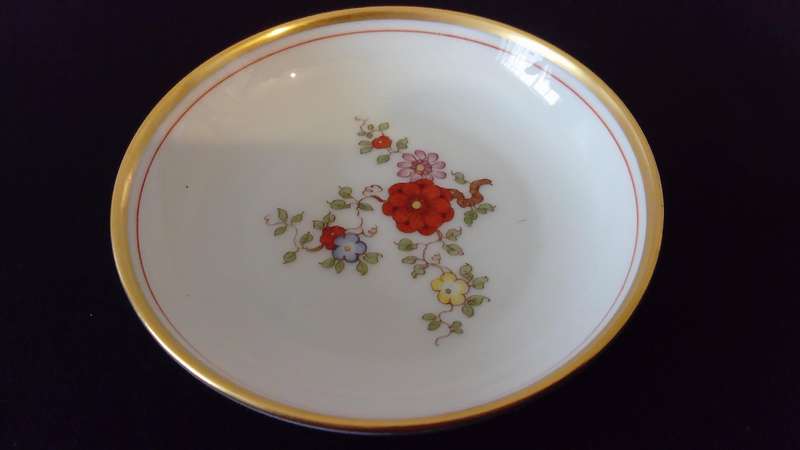 WIEN AUGARTEN VIENNA PORCELAIN FINE CHINA TRAY WITH CANDLEHOLDER AND PEAR CANDLE