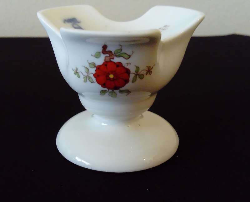 WIEN AUGARTEN VIENNA PORCELAIN FINE CHINA TRAY WITH CANDLEHOLDER AND PEAR CANDLE