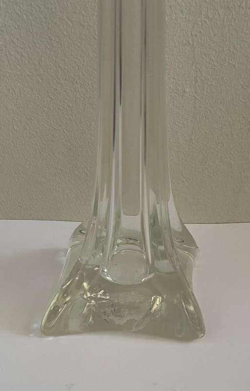 CLEAR GLASS EIFFEL VASE 50CM