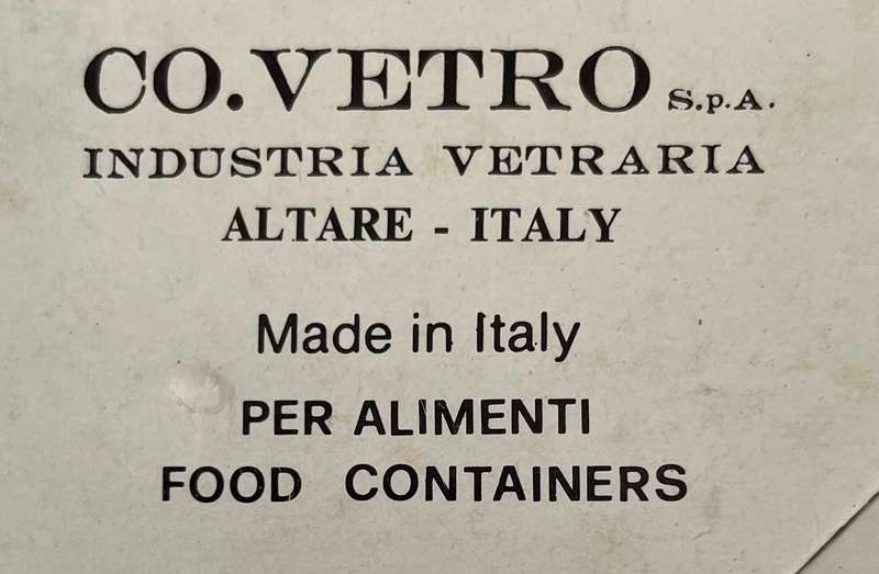 CO VETRO ITALIAN CANDY/JEWELRY HOLDER IN IMMACULATE CONDITION