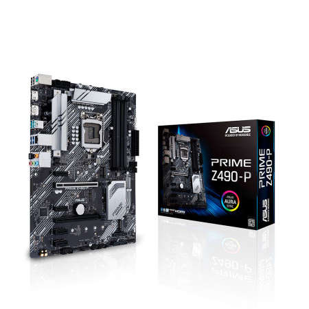 Asus PRIME Z490-P LGA 1200 ATX Great for gamers & overclockers/tuners with Aura Sync RGB Lighting