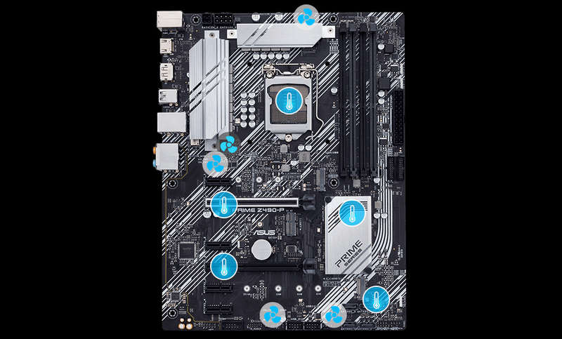 Asus PRIME Z490-P LGA 1200 ATX Great for gamers & overclockers/tuners with Aura Sync RGB Lighting