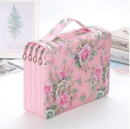 Craft supplies /  Scrapbooking supplies - Pencil case - Pink Rose