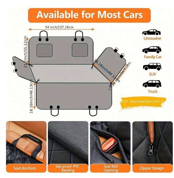 Dog Car Seat Cover For Back Seat