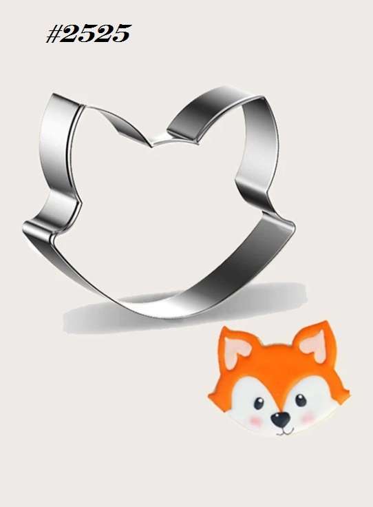 Stainless Steel Cookie Cutter  Durable, Food-Safe, -  Baking, Fondant, Sandwich & Craft - Fox