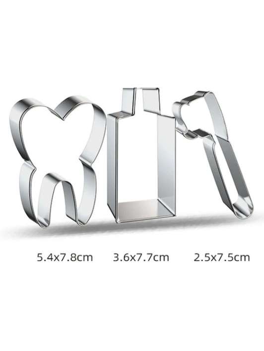 Stainless Steel Cookie Cutter  Durable, Food-Safe, -  Baking Fondant Sandwich & Craft - Tooth Decay
