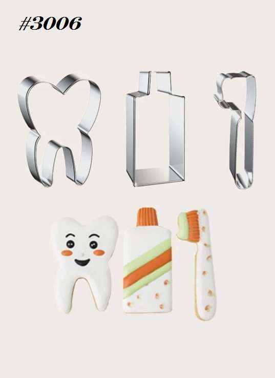 Stainless Steel Cookie Cutter  Durable, Food-Safe, -  Baking Fondant Sandwich & Craft - Tooth Decay