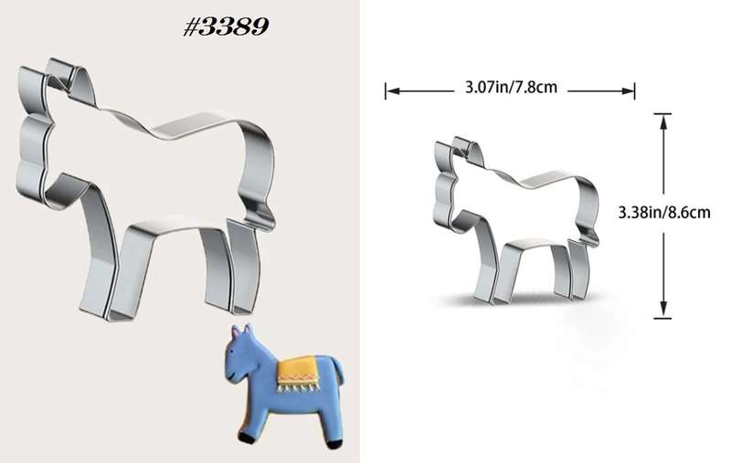 Stainless Steel Cookie Cutter  Durable, Food-Safe, -  Baking, Fondant, Sandwich & Craft - Donkey