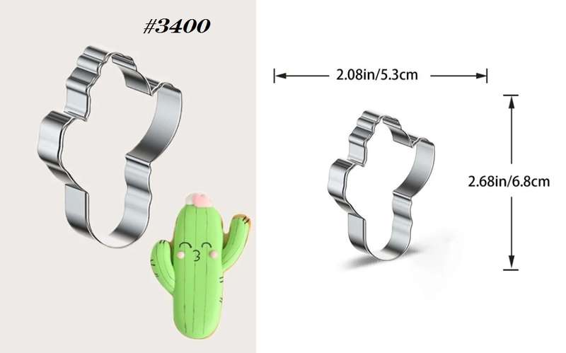 Stainless Steel Cookie Cutter  Durable, Food-Safe, -  Baking, Fondant, Sandwich & Craft - Cactus