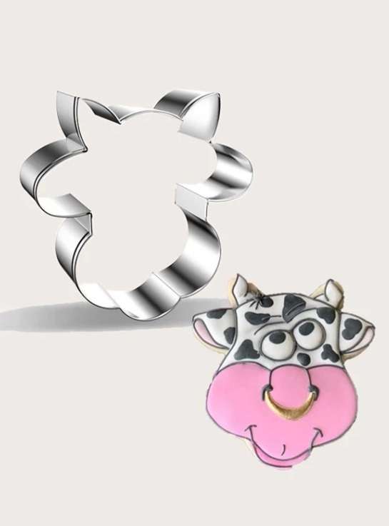 Stainless Steel Cookie Cutter  Durable, Food-Safe, -  Baking, Fondant, Sandwich & Craft - Cow
