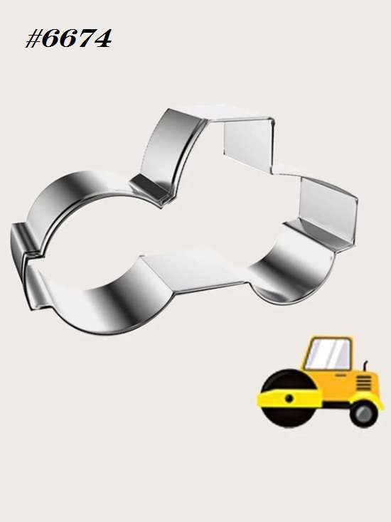 Stainless Steel Cookie Cutter  Durable, Food-Safe, -  Baking, Fondant, Sandwich & Craft - Tractor