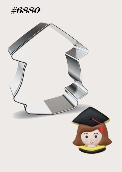 Stainless Steel Cookie Cutter  Durable, Food-Safe, -  Baking Fondant Sandwich & Craft - Graduate