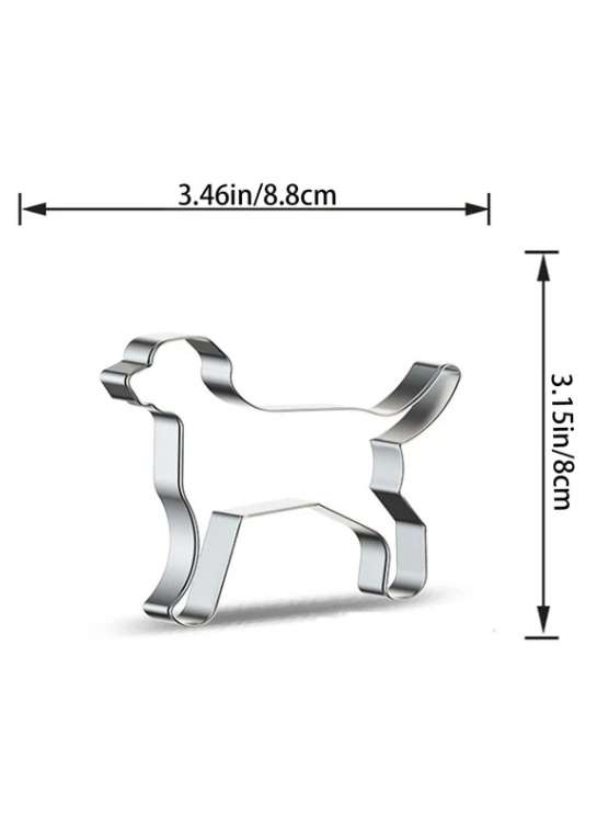 Stainless Steel Cookie Cutter  Durable, Food-Safe, -  Baking Fondant Sandwich & Craft - Dog