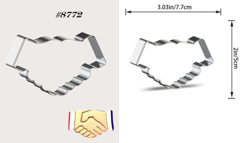 Stainless Steel Cookie Cutter  Durable, Food-Safe, -  Baking Fondant Sandwich & Craft - Hand