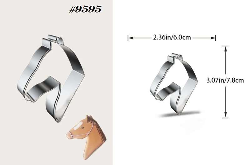 Stainless Steel Cookie Cutter  Durable, Food-Safe, -  Baking Fondant Sandwich & Craft - Horse
