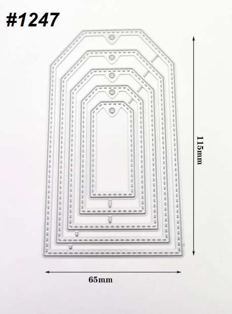 Cuttlebug - Die - 5 piece Stitched Labels - card-making / Scrapbooking