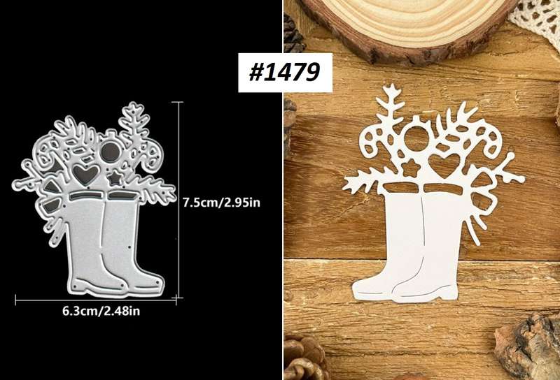 Cuttlebug - Die - Xmas Boots - card-making / Scrapbooking